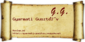Gyarmati Gusztáv névjegykártya