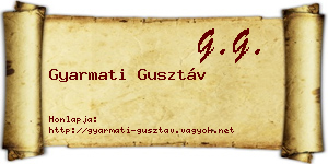 Gyarmati Gusztáv névjegykártya