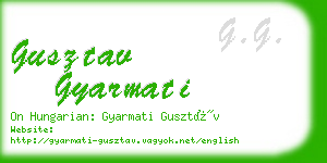 gusztav gyarmati business card